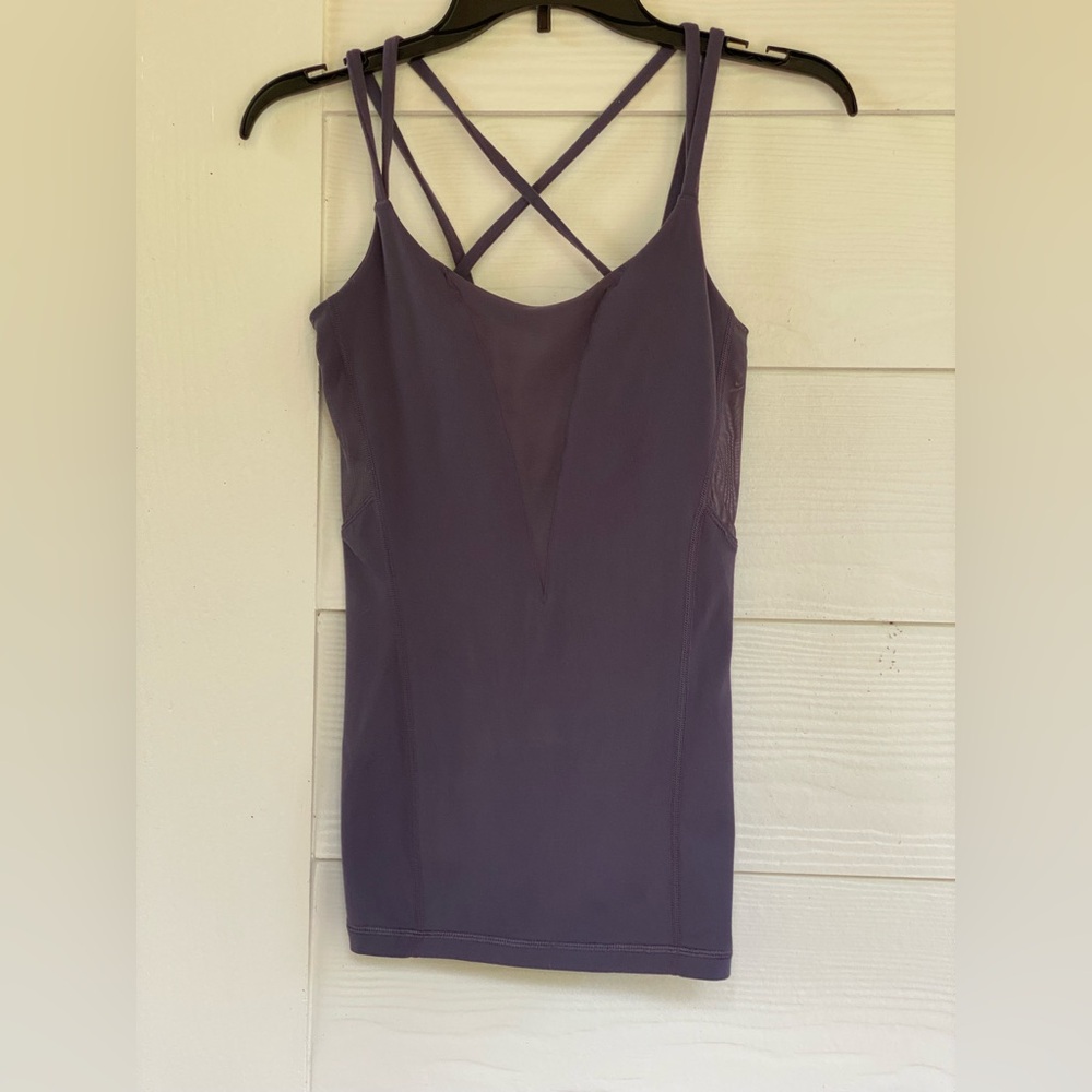 LULULEMON Women's Purple Strappy Top SZ 6